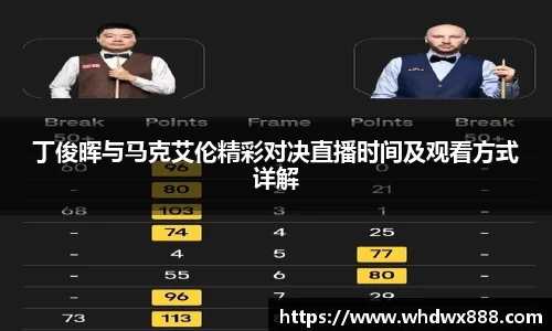 丁俊晖与马克艾伦精彩对决直播时间及观看方式详解